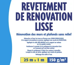 Lot de 3 Revêtements de Rénovation Lisse à Peindre Semin - Rouleau de 25 x 1 m