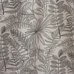 Lot de 2 Rideaux à Œillets, 140x240cm, Naturel et Gris, Motif Jungle Tropical, Collection Mambo, CMADECO
