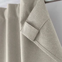 Lot de 2 Rideaux, 100% Occultant, 140x240cm, Beige, Pattes Cachées, Collection Eclipse, CMADECO