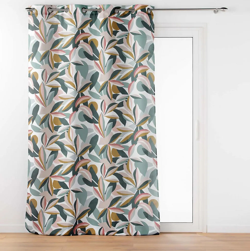 Lot de 2 rideaux a oeillets 140 x 260 cm polyester imprimé Lavinia