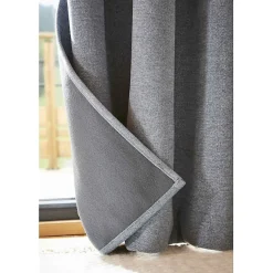 Lot de 2 rideaux occultants phoniques et thermiques doublés polaire 