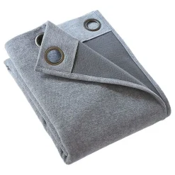 Lot de 2 rideaux occultants phoniques et thermiques doublés polaire 