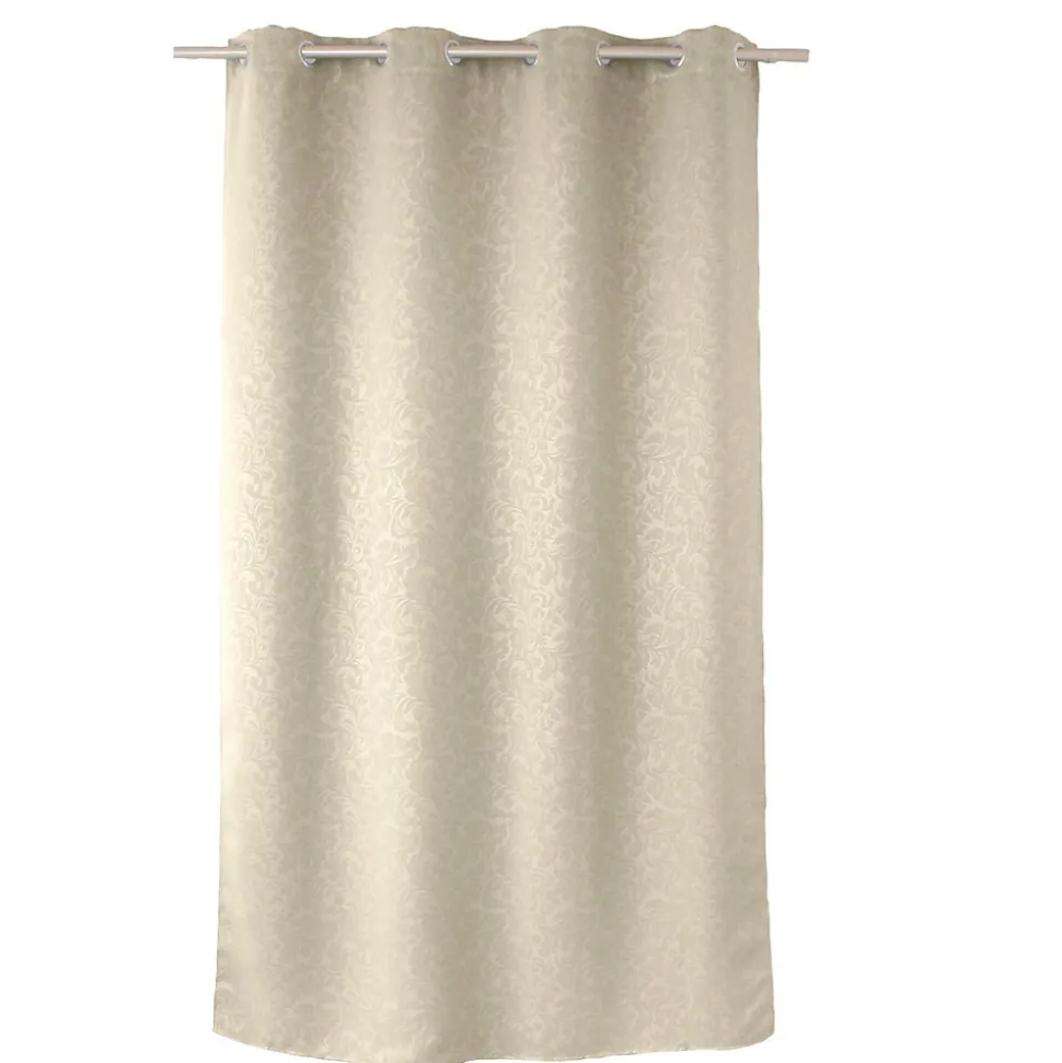Lot de 2 rideaux occultants avec oeillets, 140x240cm, ivoire, collection Arabesque, CMADECO