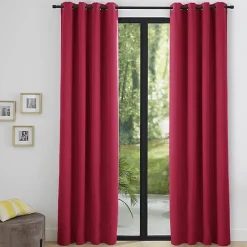 Lot de 2 rideaux occultant thermique piment 140 x 260 cm