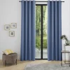 Lot de 2 rideaux occultant phonique et thermique doublé polaire "Arctique" Bleuet