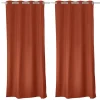 Lot de 2 rideaux thermique avec oeillets, terre cuite, 135x180cm, 100% polyester, collection Glacier, CMADECO