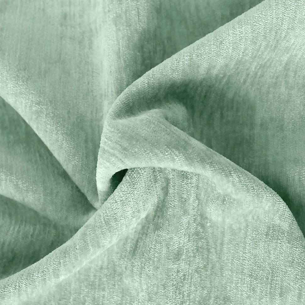 Lot de 2 Rideaux Thermique avec Œillets, Céladon, Grande Hauteur, 140x260cm, Velours, Collection Velvet, CMADECO