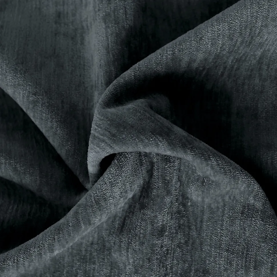 Lot de 2 Rideaux Thermique avec Œillets, Gris Foncé, Grande Hauteur, 140x260cm, Velours, Collection Velvet, CMADECO