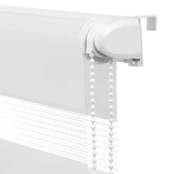Lot de 2 stores enrouleurs zébrés jour nuit l.55 x H. max 170 CM blancs