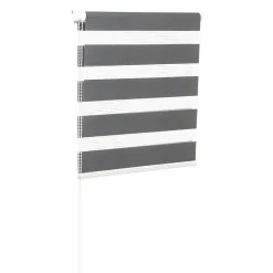 Lot de 2 stores enrouleurs zébrés jour nuit l.55 x H. max 170 CM gris