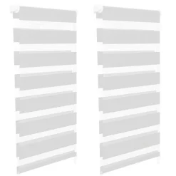 Lot de 2 stores enrouleurs zébrés jour nuit l.45 x H. max 170 CM blancs