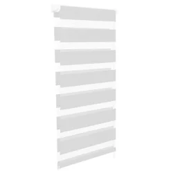Lot de 2 stores enrouleurs zébrés jour nuit l.45 x H. max 170 CM blancs