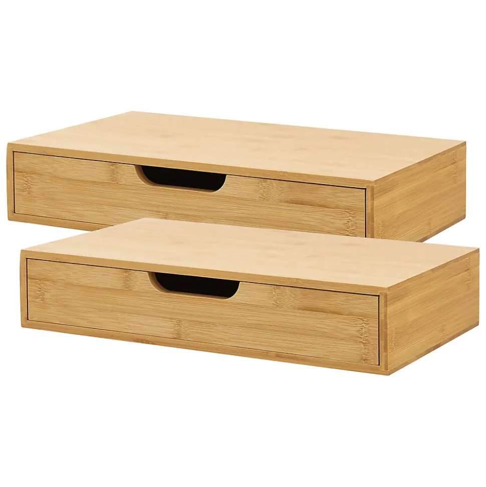 Lot de 2 étagères murales Bokn 40 x 24 x 8 cm naturel en.casa