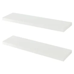 Lot de 2 étagères murales Stranda 80 x 20 x 4 cm blanc en.casa