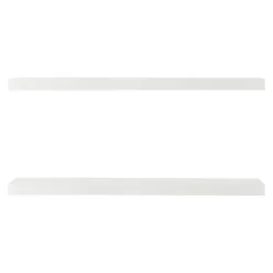 Lot de 2 étagères murales Stranda 80 x 20 x 4 cm blanc en.casa