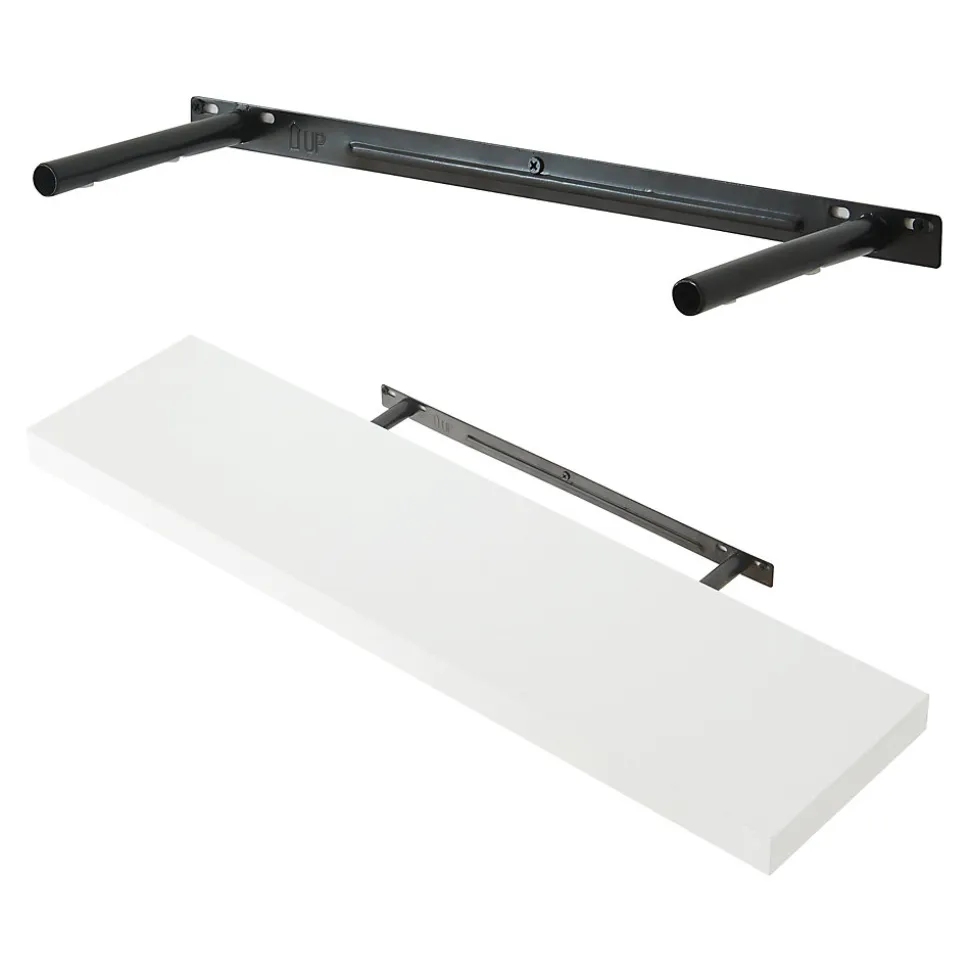 Lot de 2 étagères murales Stranda 80 x 20 x 4 cm blanc en.casa
