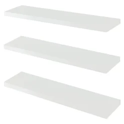 Lot de 3 étagères murales Stranda 80 x 20 x 4 cm blanc en.casa