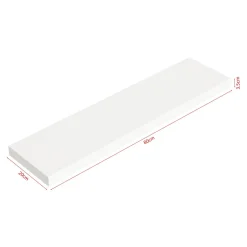 Lot de 3 étagères murales Stranda 80 x 20 x 4 cm blanc en.casa
