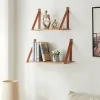 Lot de 2 étagères murales Utsira de tailles différentes marron effet chêne en.casa