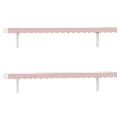 Lot de 2 étagères murales Vestnes 80 x 17 x 4 cm rose en.casa