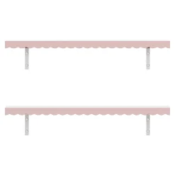 Lot de 2 étagères murales Vestnes 80 x 17 x 4 cm rose en.casa