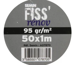 Lot de 3 tissus de rénovation - Fiss Renov Semin - Résiste contre les fissurations - Rouleau de 50 x 1 m