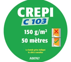 Lot de 2 toiles de verre Semin - motif crépi - rouleau 50 x 1 m