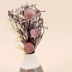 Lot de 2 vases en céramique avec fleurs séchées