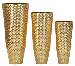 Lot de 3 Vases en Métal 