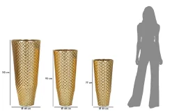 Lot de 3 Vases en Métal 