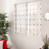 Lot de 4 Vitrages, 60x90cm, Blanc, Motif pois brodé rouge et blanc, Passe Tringle, Collection Smarties, CMADECO
