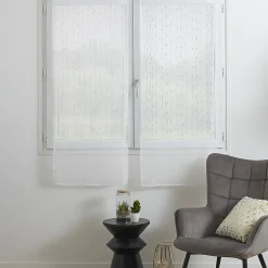 Lot de 2 voilages Anissa - blanc 60x160 cm - Atmosphera