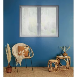 Lot de 2 voilages blanc en polyester Moly
