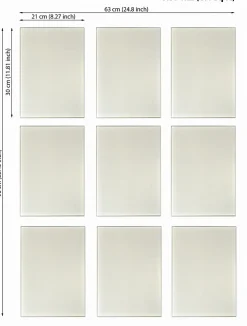 Lot de miroirs muraux autocollants BD Art 21x30 cm avec pastilles, 9 pièces