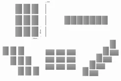 Lot de miroirs muraux autocollants BD Art 21x30 cm avec pastilles, 9 pièces