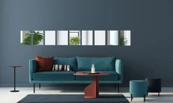 Lot de miroirs muraux autocollants BD Art 21x30 cm avec pastilles, 9 pièces