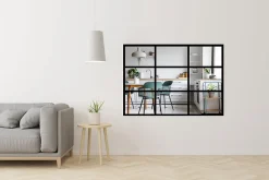 Lot de miroirs muraux autocollants BD Art 21x30 cm avec pastilles, 9 pièces