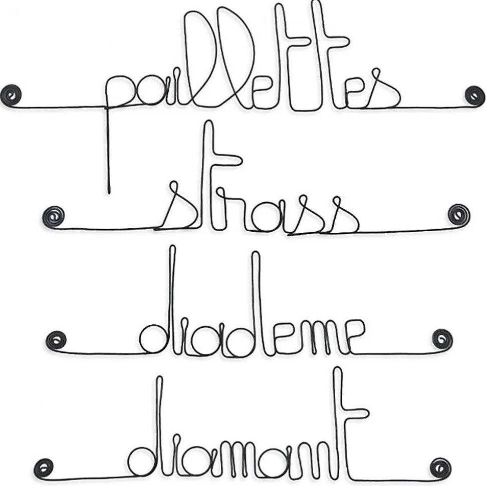 Lot GLITTER - Diadème Diamant Paillettes Strass - Sculpture fil de fer 30-40 cm - Bijoux de mur