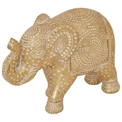 Éléphant résine Gajah H.11,5cm doré - Atmosphera