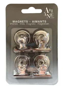Magnet clip en métal Ariane L.3 x l.3,5 x H.2,5 cm vendu par 4 pièces