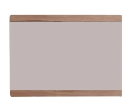 MALEA - Meuble de chambre - Miroir mural en mélaminé coloris chêne. L-H-P: 90 - 64 - 4 cm