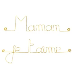 Mamam je t aime - Sculpture fil de fer 30-40 cm - Bijoux de mur