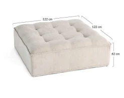 Marisol - pouf modulable - velours texturé - Lisa Design