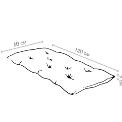 Matelas de sol 120x60cm gris Guam - SACASA
