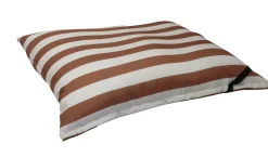 Maxi coussin Big-Bag rayé terracotta 140 x 120 cm Easy Life