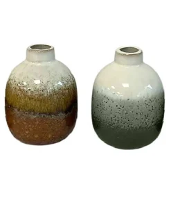 Mini vase décoratif en émail l.7,5 x H.10,5cm Ornami