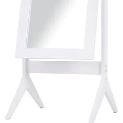 Miroir à pied inclinaison réglable dim. 47L x 46l x 148H cm MDF blanc
