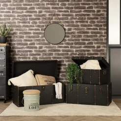 Miroir à suspendre Corde noir D55 cm - Atmosphera