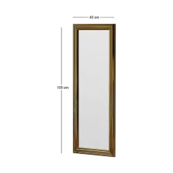 Miroir Adrastea, Verre miroité, Objet d'ameublement mural, Décoration avec miroir, 40x3h105 cm, Or