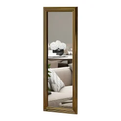 Miroir Adrastea, Verre miroité, Objet d'ameublement mural, Décoration avec miroir, 40x3h105 cm, Or